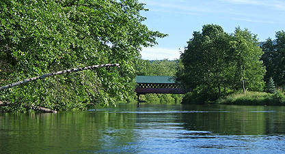 Covered bridge over the Ashuelot River at Ashuelot River Campground