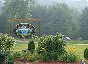 Entrance area and tentsites at Ashuelot River Campground